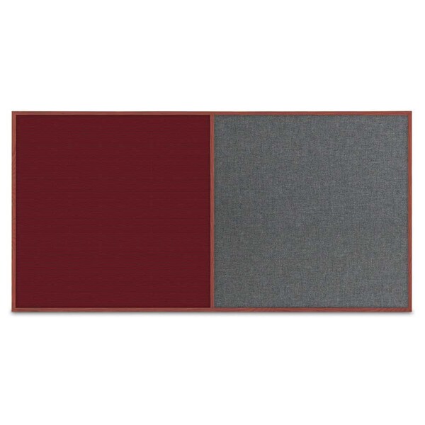 Enclosed Corkboard, 3 Door, 96"x48", 4" Fra, UV3413-BLACK-MEDGRY